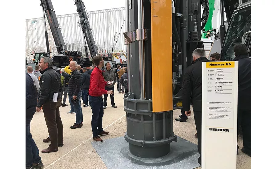 Liebherr H6 hydraulic hammer on display at Bauma 2019