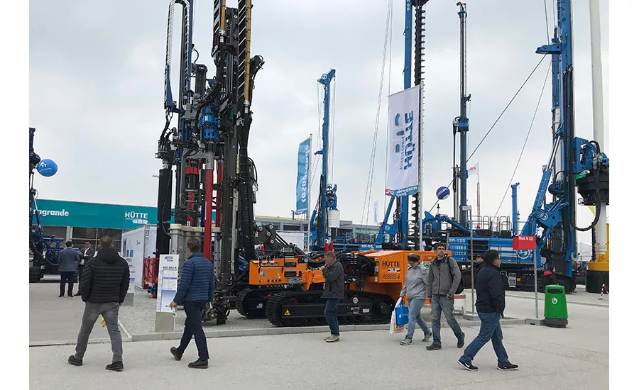 Hutte drilling rig on display at Bauma 2019