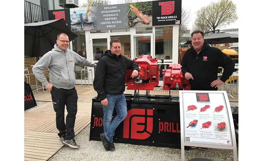 TEI Rock Drills' international crew at Bauma 2019