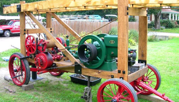 A close up of the restored rig