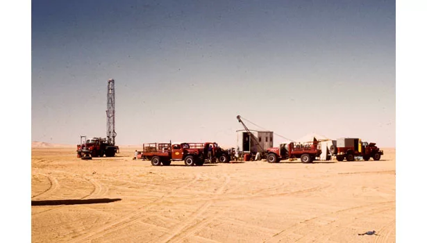 Rigs in the desert