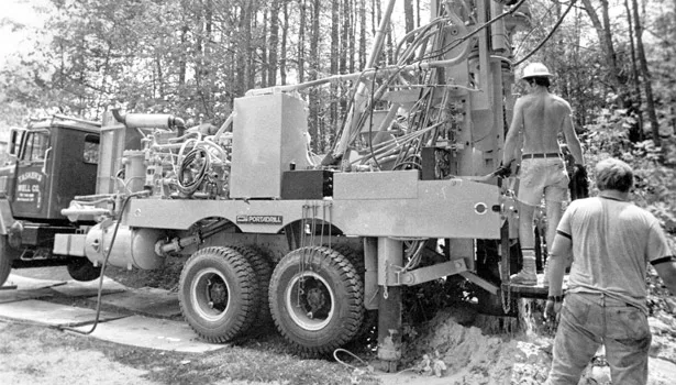 Tasker crews put the old Portadrill to work. Source: Jeff Tasker