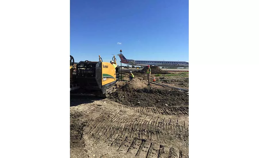 installing electrical duct banks at Philadelphia International Airport