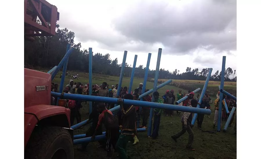 water well volunteer project in Ethiopia