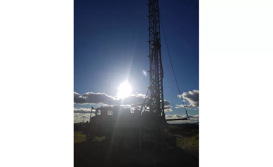 Toy Drilling crew at sunset