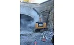 Rock anchor installation on tunnel portal