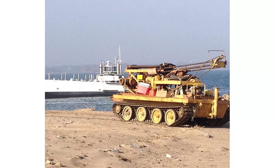 boring for a damaged ferry landing