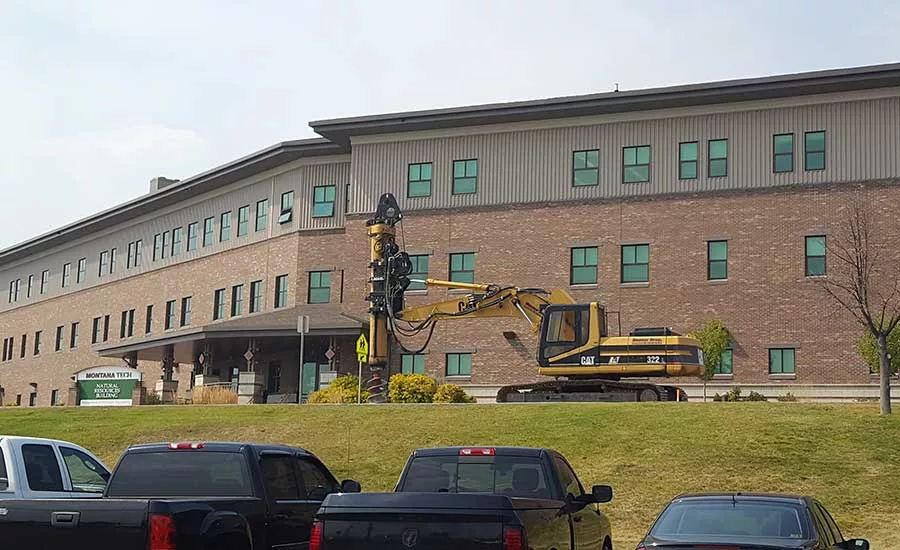 drilling for light pole