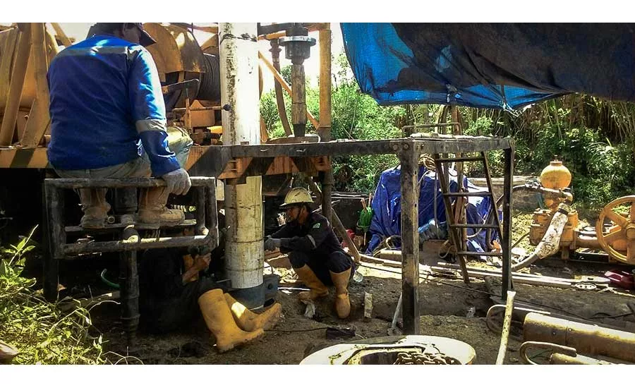 guiding casing into borehole