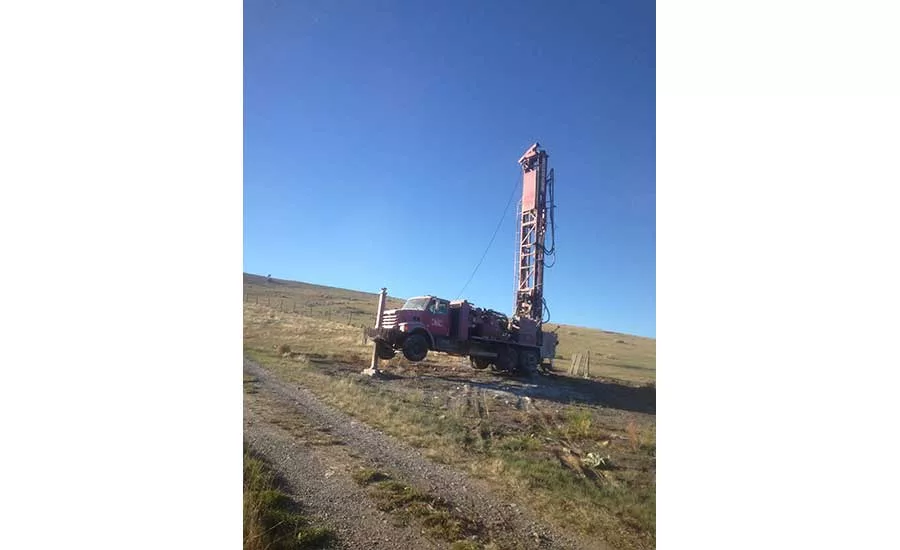 drilling on mountainside