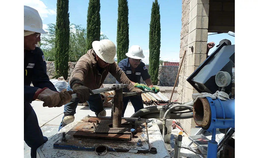 rehabilitating a water well in Las Cruces, N.M.