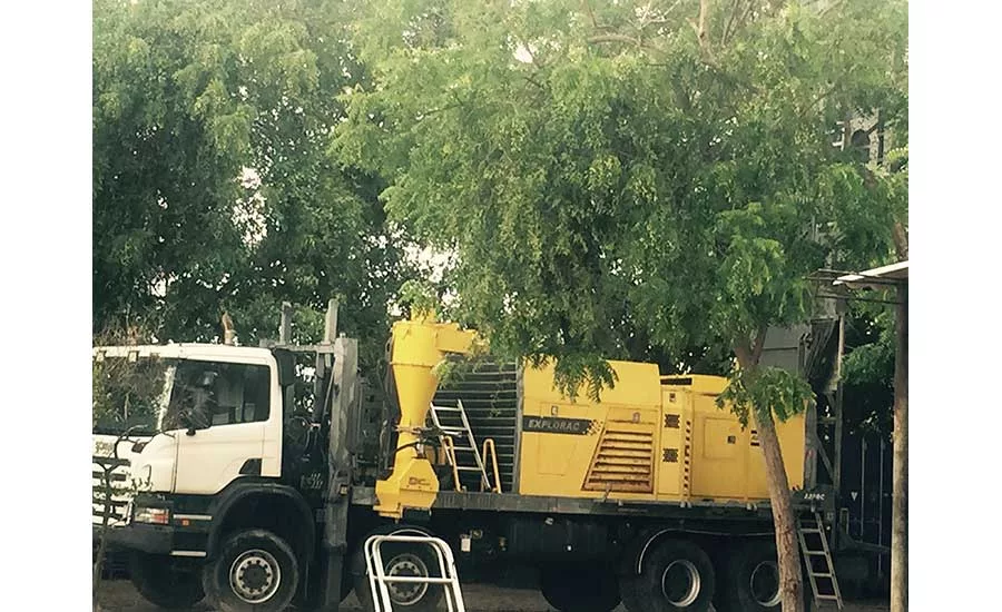 drilling rig at work in Colombia
