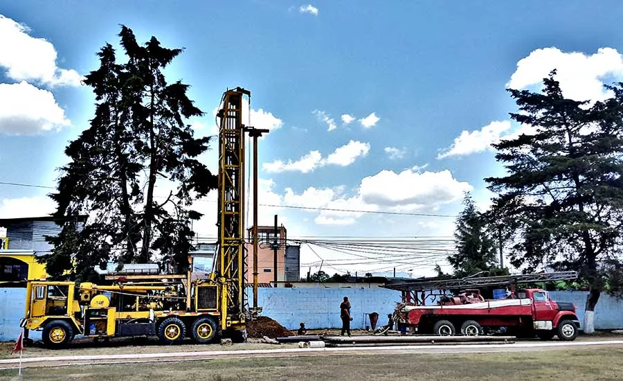 installing water well in Guatemala