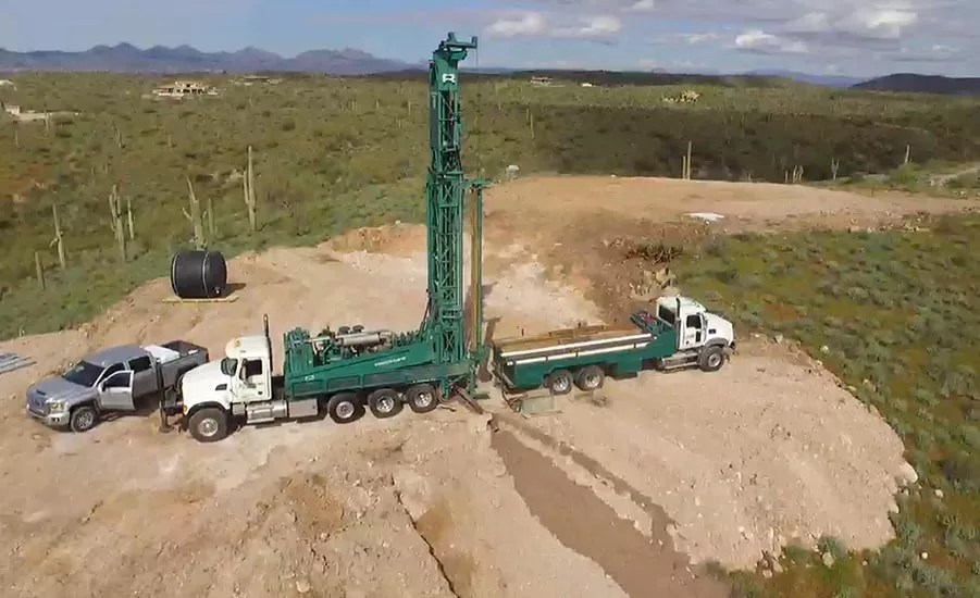 drilling a domestic well in Goldfield Ranch, Arizona