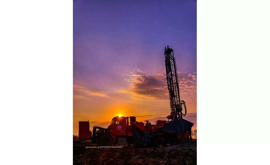sunset on water well project