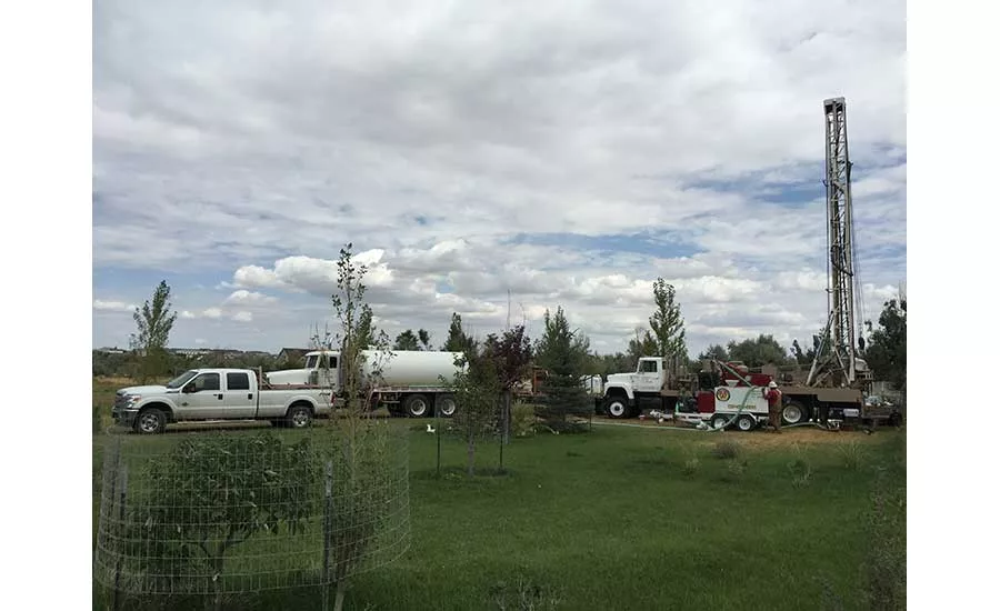 well-drilling jobsite outside Casper, Wyoming