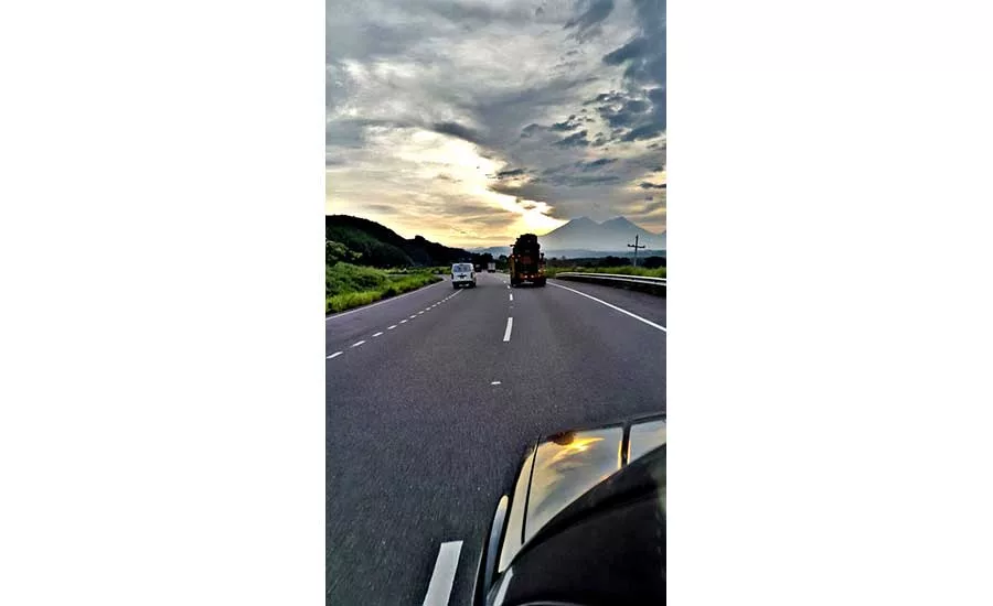 Ingersoll-Rand TW4 rig on the road