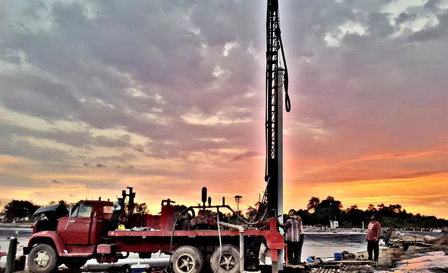 drilling-saltwater-well-cased-with-PVC