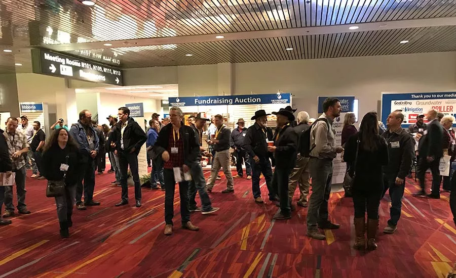 attendees waiting for trade show to open