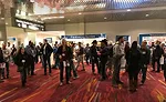attendees waiting for trade show to open