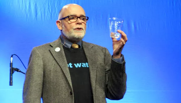 Michael E. Campana, Ph.D, presents his "H2O Talk" on "hydrophilanthropy."Â The NGWA modeled the new addition to their opening ceremony after the famous TED Talks.