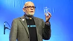 Michael E. Campana, Ph.D, presents his "H2O Talk" on "hydrophilanthropy."Â The NGWA modeled the new addition to their opening ceremony after the famous TED Talks.