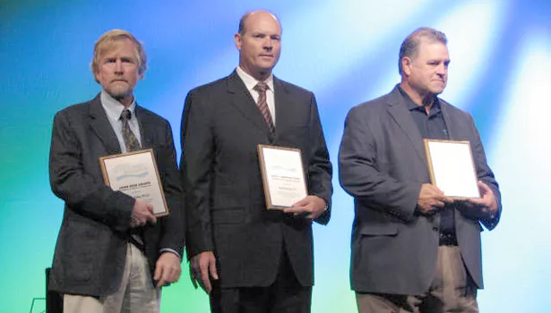 Scott Tyler, Ph.D, Brent Murray and Michael Benet accept divisional awards