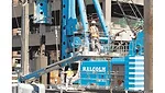 Crews in Seattle build the pile wall box