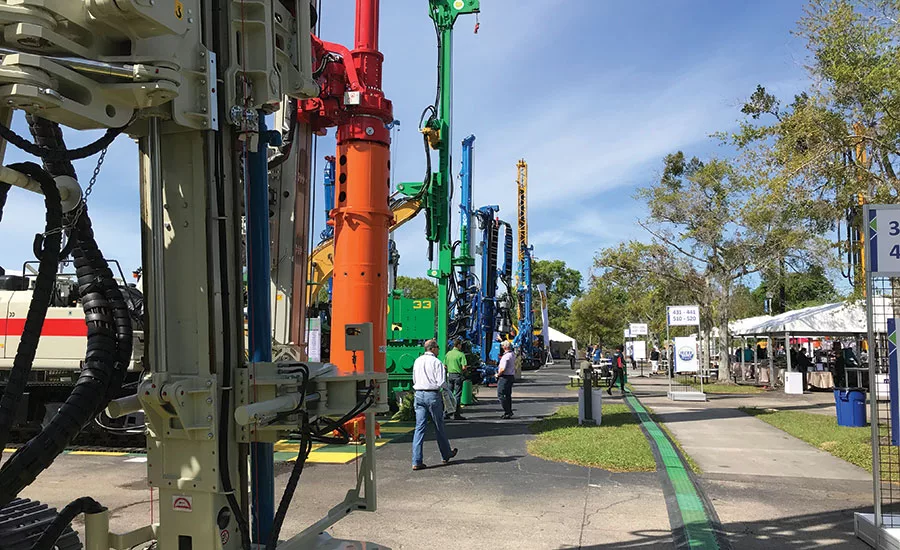 drill rigs on display at IFCEE 2018