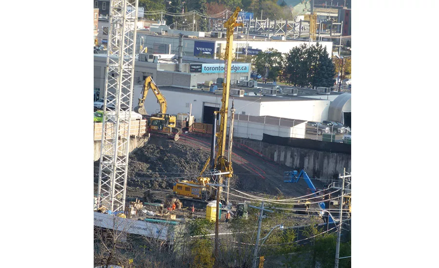 foundation work for the 45 Parliament Street project in Toronto