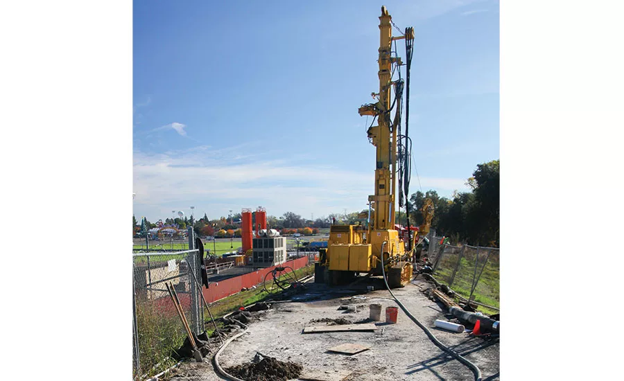 levee seepage cutoff wall work