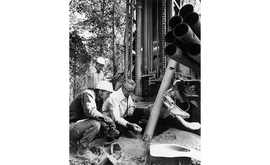 Drillers conduct coring operations in Oak Ridge, Tennessee