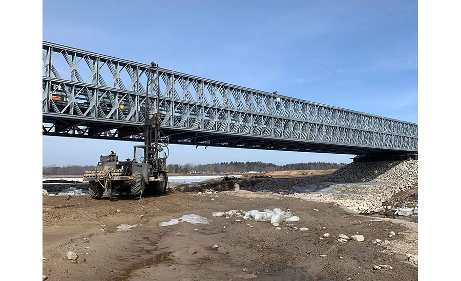 advance drilling work for a new bridge