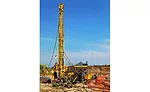 installing a monitoring well with an Atlas Copco rig in East Java, Indonesia