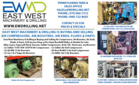EAST WEST MACHINERY & DRILLING IS BUYING AND SELLING AIR COMPRESSORS, AIR BOOSTERS, AIR ENDS, FLUIDS & PARTS