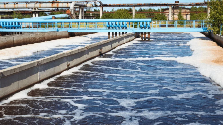 An image of a wastewater processing plant
