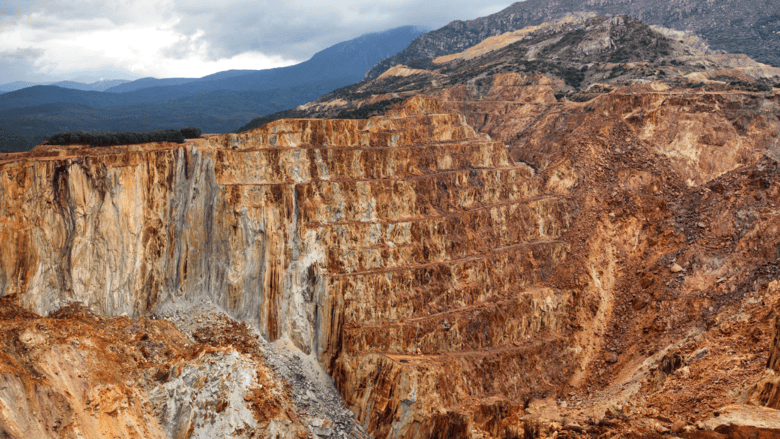 an abandoned copper mine 