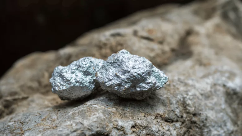 A picture of precious metals being mined.