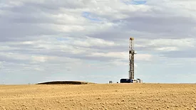 An oil rig in Wyoming