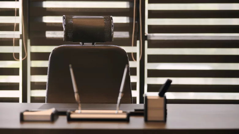 A picture of the president's desk