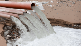 A wastewater treatment plant