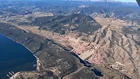 The Chimney Hollow Reservoir project taken from a small plane.