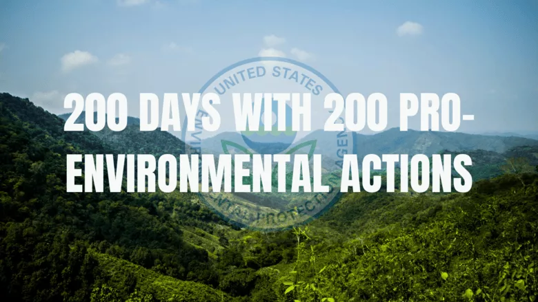 An image of a lush forest and mountainside with the EPA logo