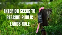 Leaving public lands sign
