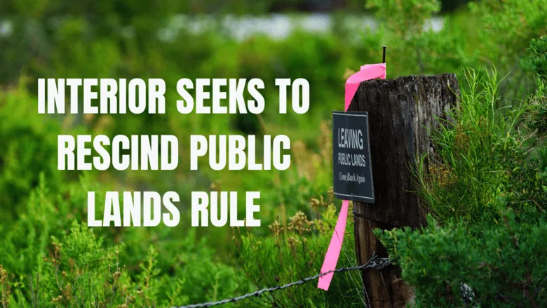 Leaving public lands sign