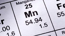 An image of manganese on the periodic table