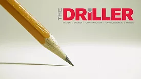 An image of a pencil and the driller logo