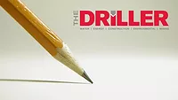 An image of a pencil and the driller logo