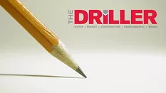 An image of a pencil and the driller logo