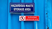 HazardousWasteStory An image of an authorized personnel sign